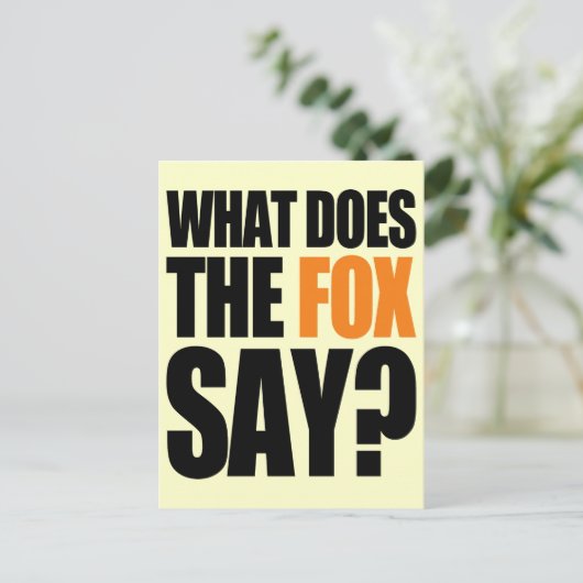 Was sagt der Fuchs? Postkarte (Stehend Vorderseite)