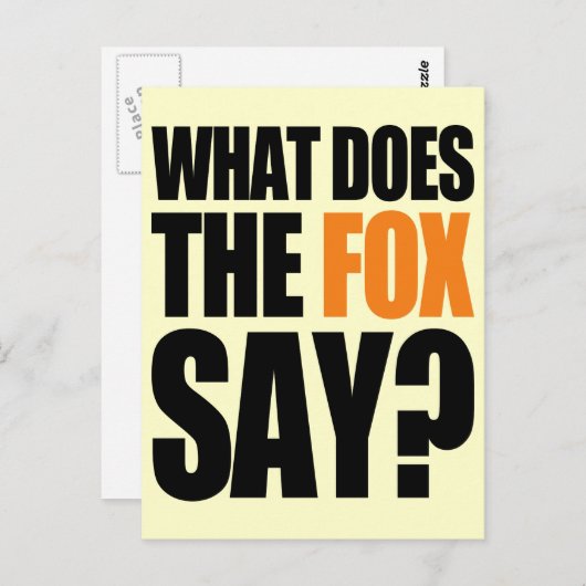 Was sagt der Fuchs? Postkarte (Vorne/Hinten)