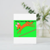Was sagt der Fuchs? Postkarte (Stehend Vorderseite)