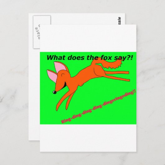 Was sagt der Fuchs? Postkarte (Vorne/Hinten)