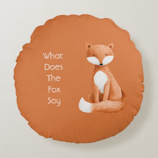 Was Sagt der Fuchs? Rundes Kissen (Vorderseite)