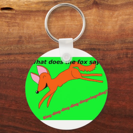 Was sagt der Fuchs? Schlüsselanhänger (Vorderseite)