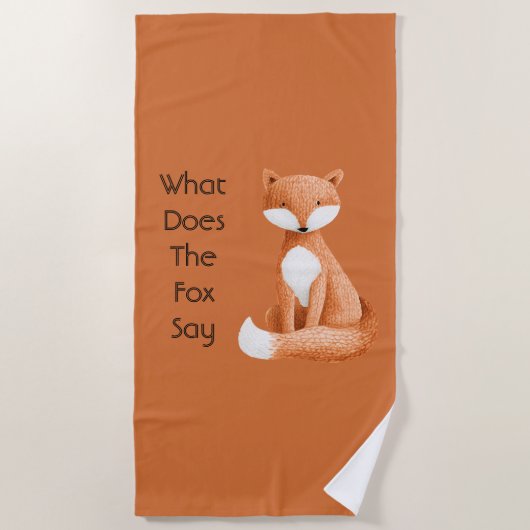 Was Sagt der Fuchs? Strandtuch (Vorderseite)