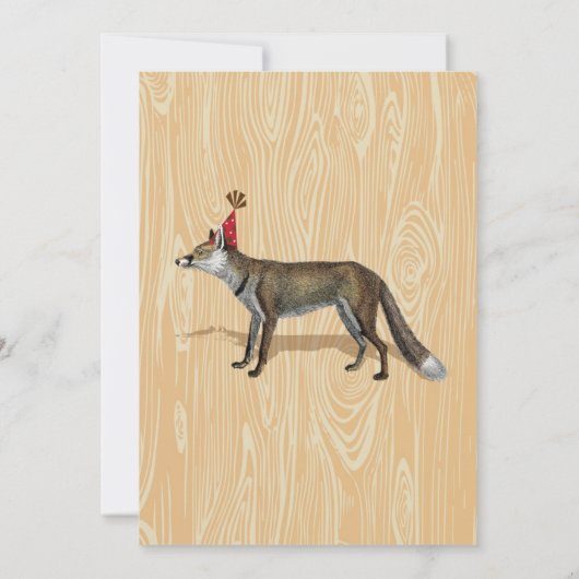 Was sagt der Fuchs über die Einladung zur Geburtst (Rückseite)