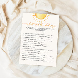 Was sagte der Vater Sonnenschein-Babydusche? Einladung