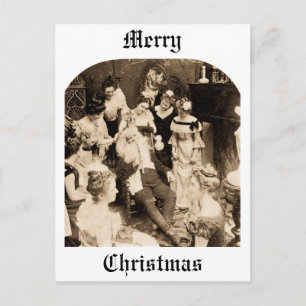 Was Santa Claus am 26. Dezember macht - Vintage Feiertagspostkarte