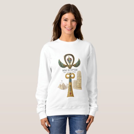 Was Scepter Sweatshirt – Ancient Egyptian Power Sy (Vorne ganz)
