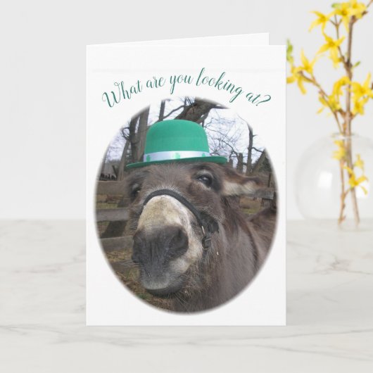 "Was schaust du dir an?" Karte (Gelbe Blume)