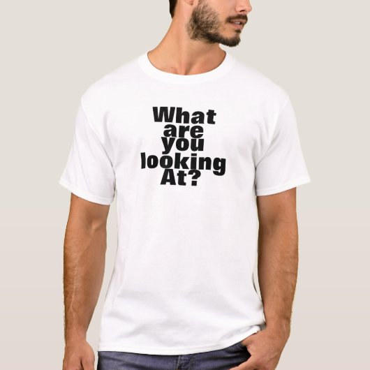Was schaust du dir an? Männer Basic T-Shirt (Vorderseite)