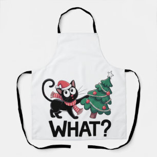 Was Schwarze Katze Weihnachtsbaum Lustige Weihnach Schürze