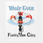 Was schwimmt bei Katzen 2 Fleecedecke (Vorderseite)