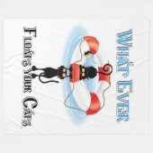 Was schwimmt bei Katzen 2 Fleecedecke (Vorderseite (Horizontal))