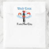 Was schwimmt bei Katzen 2 Quadratischer Aufkleber (Tasche)