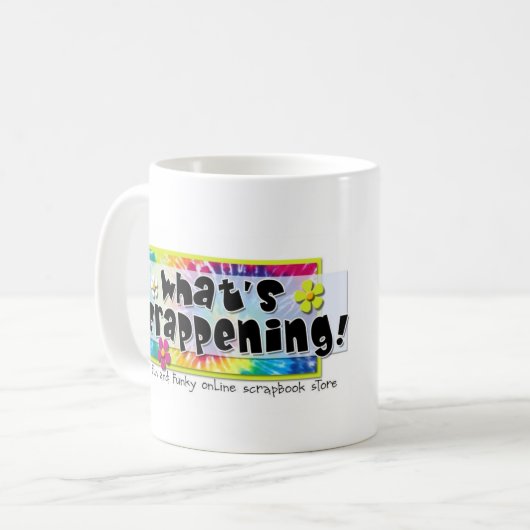 Was Scrappening Logo Tasse ist (Vorderseite Links)