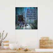 Was sehen Sie? Rollstuhl Poster (Küche)