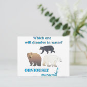 Was sich in der Polar Chemie lösen wird Postkarte (Stehend Vorderseite)