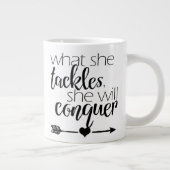 Was sie angeht, wird sie erobern - Tasse (Rechts)