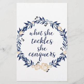 Was sie anpackt, erobert sie briefpapier