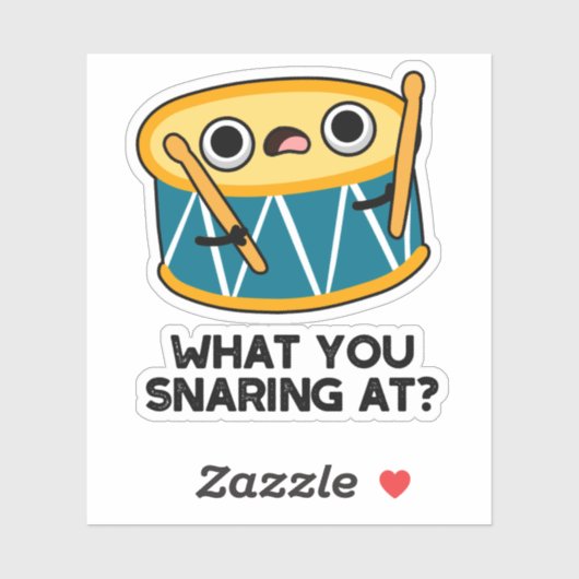 Was Sie bei einem sonnigen Drummer Drum Pun schnar Aufkleber (Blatt)