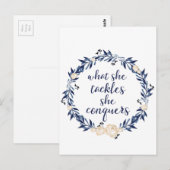 Was sie bekämpft, erobert sie postkarte (Vorne/Hinten)