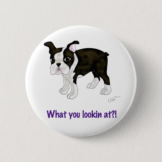 Was Sie betrachtend? Button (Vorderseite)