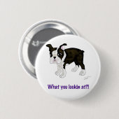 Was Sie betrachtend? Button (Vorne & Hinten)