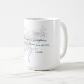 Was Sie denken, werden Sie Zitat - Buddha-Tassen Kaffeetasse (VorderseiteRechts)