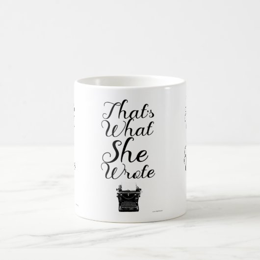 Was sie geschrieben Fun Female Author Motto Kaffeetasse (Mittel)