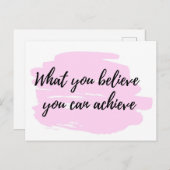 Was Sie glauben zu erreichen - Anführungskarte zit Postkarte (Vorne/Hinten)