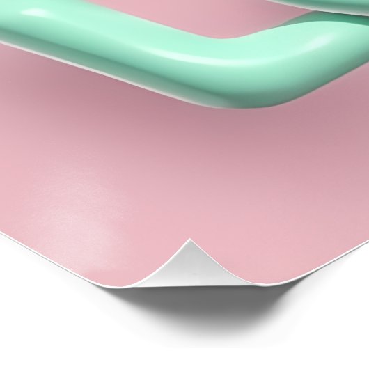 Was Sie Liebe Poster tun | Mint Puffy Wall Art (Ecke)