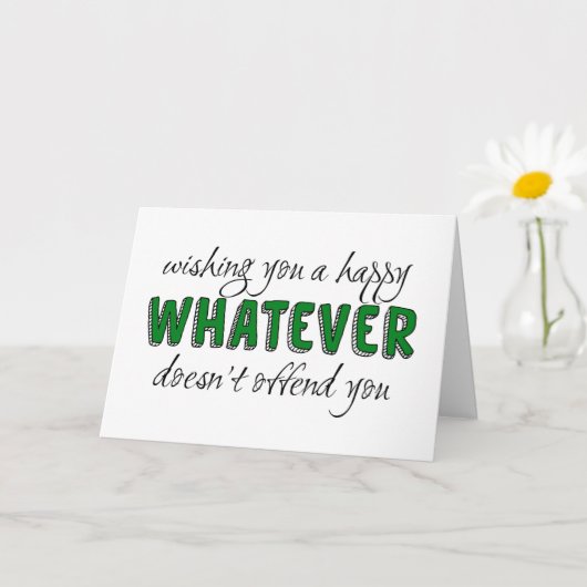 Was Sie nicht beleidigt, politisch korrekt Karte (Kleine Pflanze)