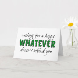 Was Sie nicht beleidigt, politisch korrekt Karte