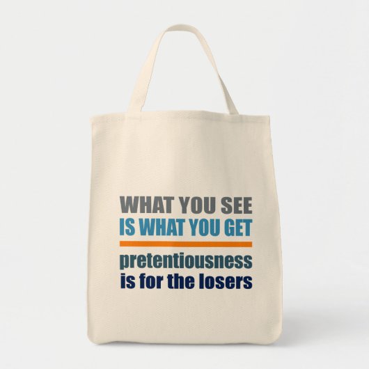 Was Sie sehen ist, was Sie bekommen Tasche (Vorne)