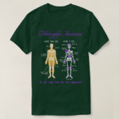 Was Sie sehen, was ich fühle Skeletton Fibromyalgi T-Shirt (Design vorne)