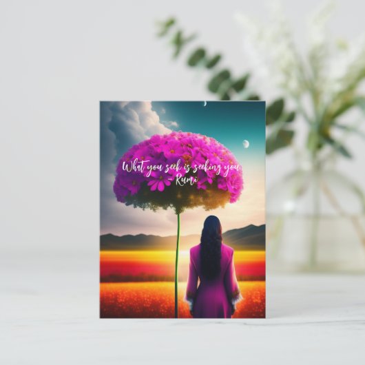 Was Sie suchen Dreamscape Rumi Zitat Postkarte (Stehend Vorderseite)