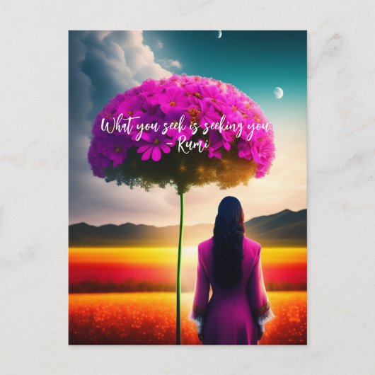 Was Sie suchen Dreamscape Rumi Zitat Postkarte (Vorderseite)