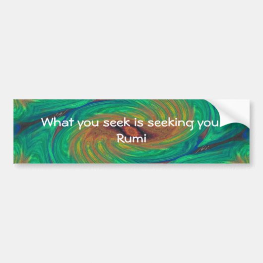 Was Sie suchen Rumi Wisdom Attraction Quotation Autoaufkleber (Vorne)