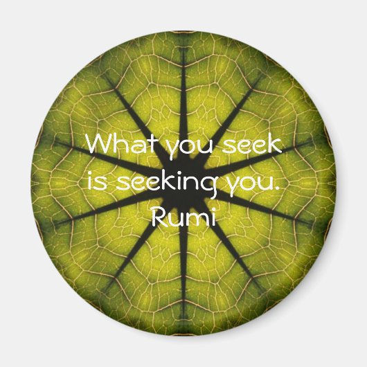Was Sie suchen Rumi Wisdom Attraction Quotation Magnet (Vorne)