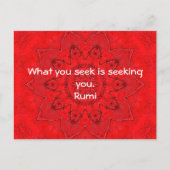 Was Sie suchen Rumi Wisdom Attraction Quotation Postkarte (Vorderseite)