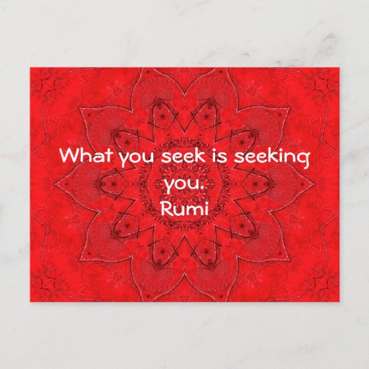 Was Sie suchen Rumi Wisdom Attraction Quotation Postkarte (Vorderseite)