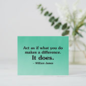 Was Sie tun, kann einen Unterschied machen Postkarte (Stehend Vorderseite)
