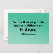 Was Sie tun, kann einen Unterschied machen Postkarte (Vorne/Hinten)