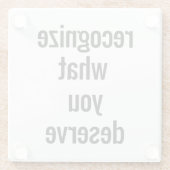 Was Sie verdienen Glass-Untersetzer Glasuntersetzer (Rückseite)