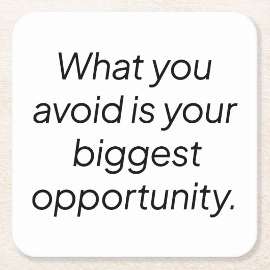 Was Sie vermeiden Paper Untersetzer (Vorderseite)