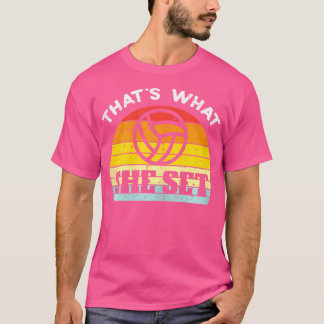 Was Sie Volleyball-Sonnenuntergang-Setter Mädchen T-Shirt