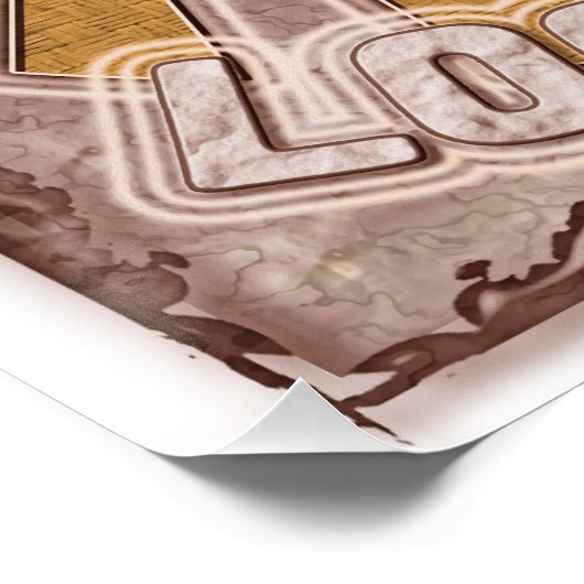 Was siehst du dir an? Ostrich Glossy Poster (Ecke)