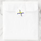 was siehst du runder aufkleber (Tasche)