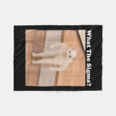 Was Sigma Meme Cat Meme Internet Memes Funny Meme Fleecedecke (Vorderseite (Horizontal))