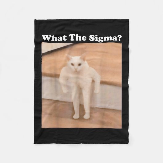Was Sigma Meme Cat Meme Internet Memes Funny Meme Fleecedecke (Vorderseite)