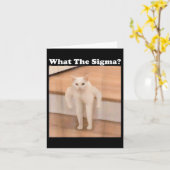 Was Sigma Meme Cat Meme Internet Memes Funny Meme Karte (Gelbe Blume)